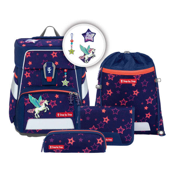 Step by Step SPACE SHINE Schulranzen-Set "Pegasus Nig Space