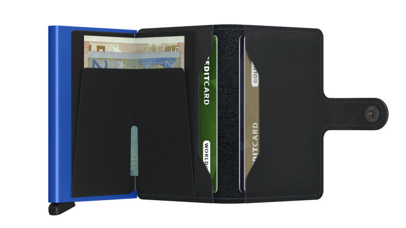 Secrid Miniwallet Matte Black & Blue
