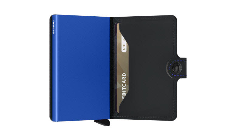 Secrid Miniwallet Matte Black & Blue