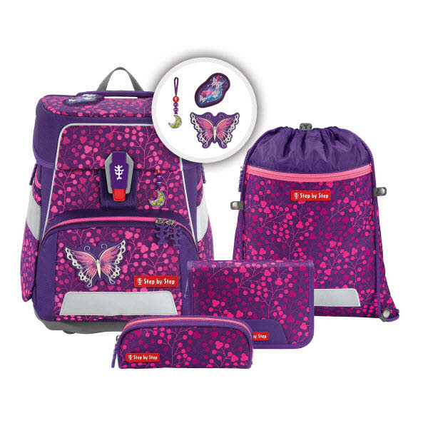 Step by Step SPACE SHINE Schulranzen-Set "Butterfly N Space