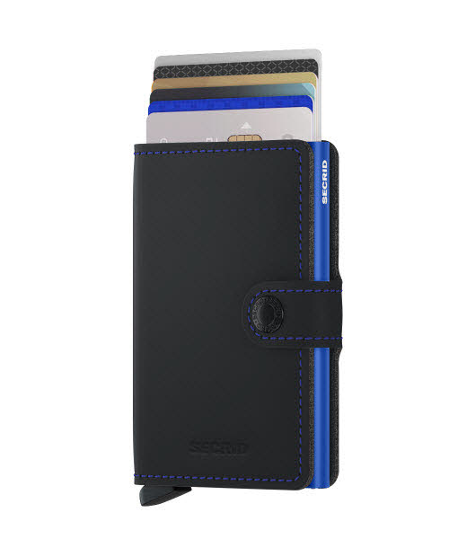 Secrid Miniwallet Matte Black & Blue